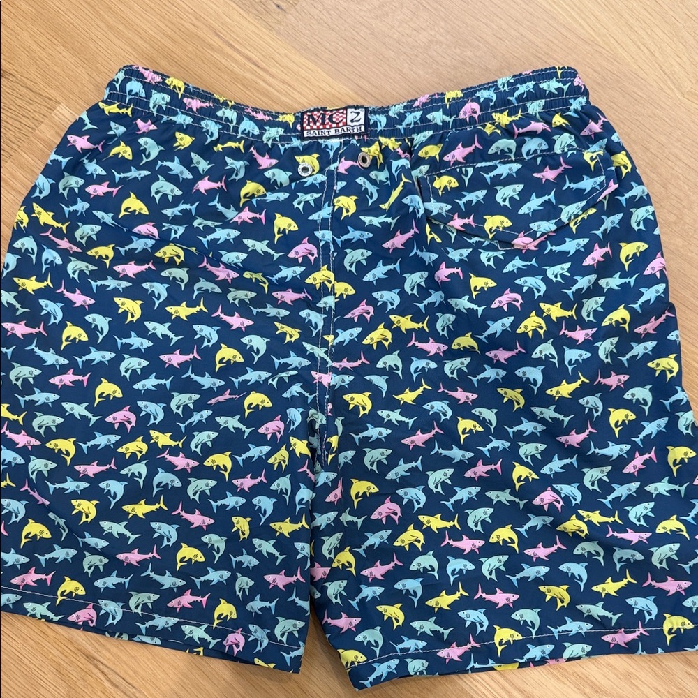 Mc2 Saint Barths Colorful Shark Print Swim Shorts
